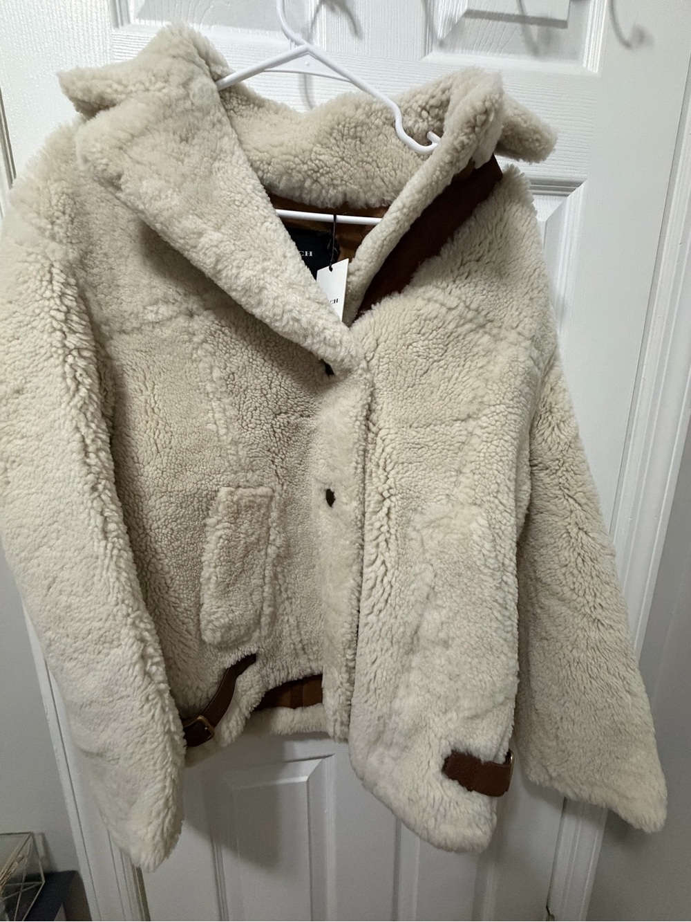 Women Coach Shearling Coat
